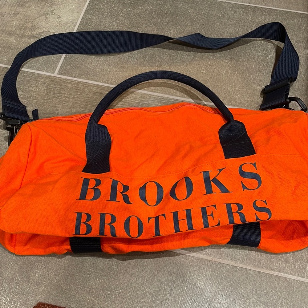 Brooks Brothers bowling tote top handle bag